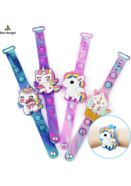 Stil 1 Karikatür & Oyuncak & Dijital Çocuk Çizgi Film Izle LED Dokunmatik Sevimli Unicorn Silikon Dijital Bilek Izle Çocuk Pop Fidget Bilezik Oyuncaklar Kız Erkek Çocuklar Için Izle (Yurt Dışından)