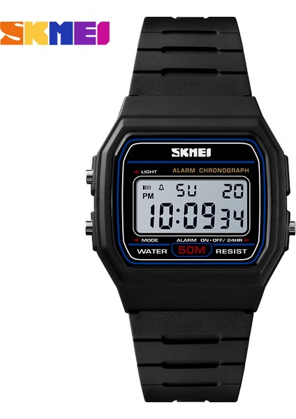 SKMD4218 Skmei 1412 Bayan Dijital Spor Saat Hafta Tarihi Aydınlık Alarm Çok Fonksiyonlu Saat (Yurt Dışından)