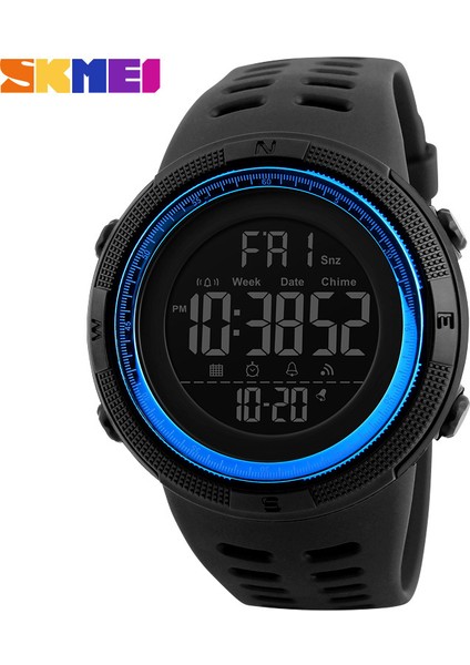 SKMB570104 Spor Izle Skmei 1251 Sıcak Satış Çalar Saat Chrono 2023 Moda Açık Spor Izle Erkekler Saatler Su Geçirmez Dijital Saat Reloj Hombre (Yurt Dışından)