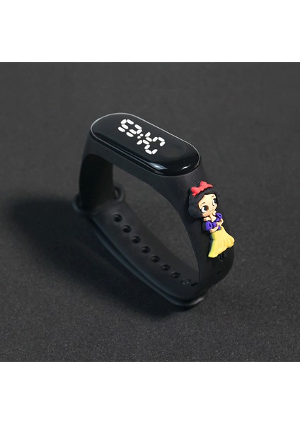 Siyah Saf Renk Mickey Moda Renk Elektronik Saat Örümcek Adam Su Geçirmez Akıllı Dokunmatik Ekran Izle Gelişmiş Çocuk Tatil Hediyesi (Yurt Dışından)