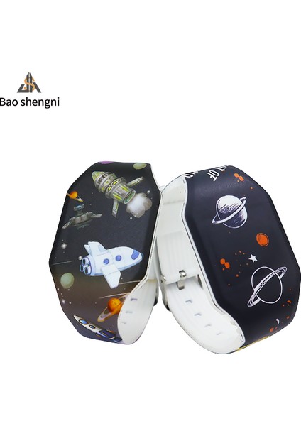 Stil 3 Sevimli ve Fonksiyon Oem Çocuk Dijital Saat Renkli Baskı Reloj Çocuklar Için Genç Kol Saati LED Ekran Izle Erkekler Için (Yurt Dışından)
