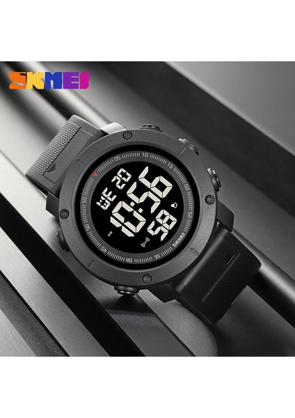 2122.02 Skmei 2122 Popüler Shenzhen Gents Dijital Saat Excel Pu Kayış Aydınlık Çok Fonksiyonlu Spor Saat Tasarımı (Yurt Dışından)