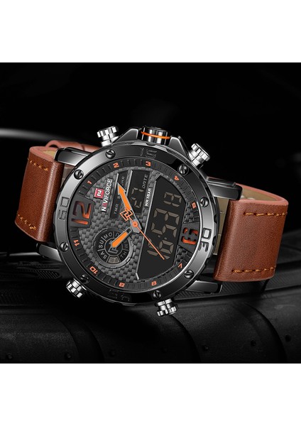 LXA1301 Naviforce 9134 LED Dijital ve Kuvars 5 Klipsli Lüks Erkek Spor Saatleri Satılık (Yurt Dışından) fırsatları