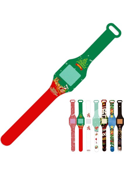 Beyaz Karikatür Tasarım Noel Karikatür Kırmızı Desen Erkek ve Kız Silikon Su Geçirmez Öğrenciler Çocuk El Elektronik Dijital Kol Saati (Yurt Dışından) modelleri