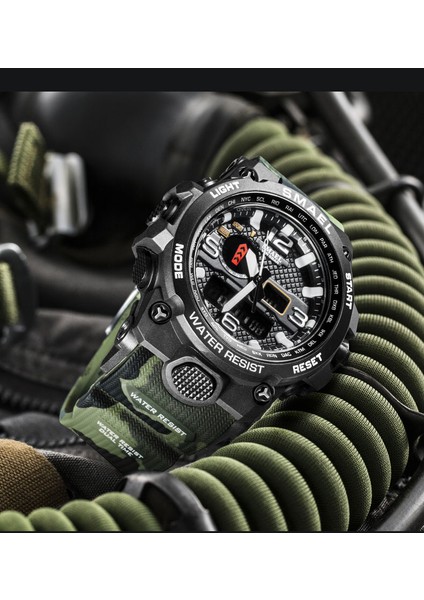 SMEA790104 Resim Olarak Smael 1545D Günlük Spor Saatler Su Geçirmez Montre Bilezik Kronograf Saat Çift Ekran LCD Kuvars Dijital Hareketli Saat (Yurt Dışından) fırsatları