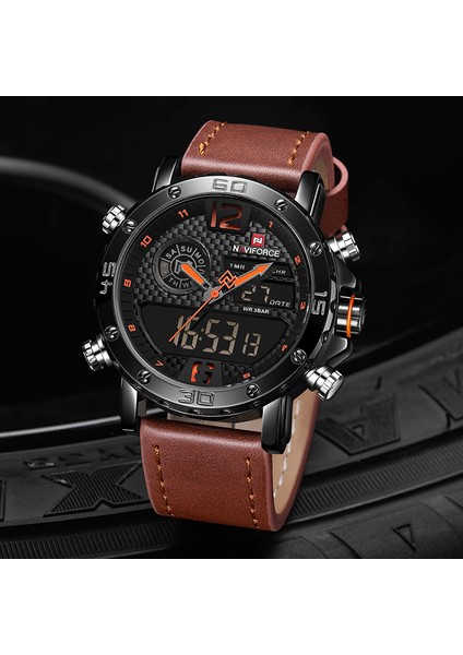 LXA13010828 Naviforce 9134 LED Dijital ve Kuvars 5 Klipsli Lüks Erkek Spor Saatleri Satılık (Yurt Dışından) modelleri