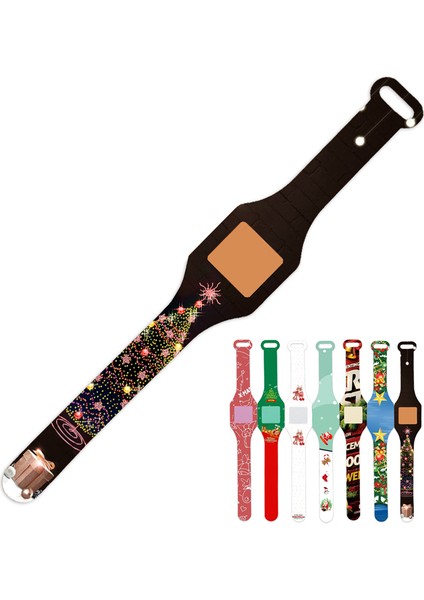 Bej Karikatür Tasarım Noel Baba Karikatür Hediye Desen Erkekler ve Kızlar Için Silikon Su Geçirmez Öğrenci Çocuk El Dijital Kol Saati (Yurt Dışından) fiyatları