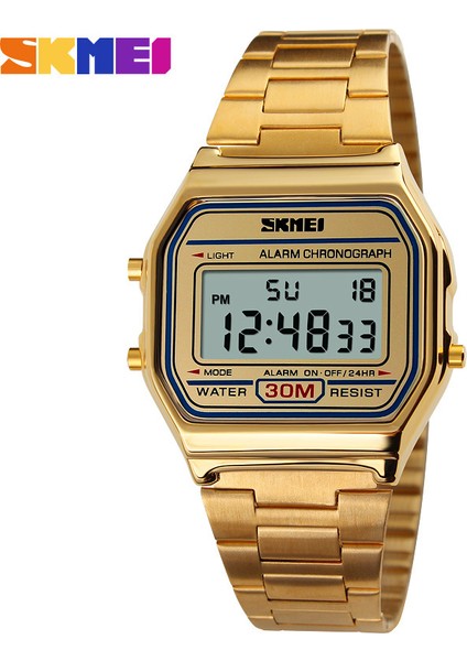 SKM9028 Resim Olarak Dijital Saat Skmei 1123 Sıcak Satış Tayland Saatler Erkekler Izle Vaka Paslanmaz Çelik Gül Altın Kol Saati (Yurt Dışından)