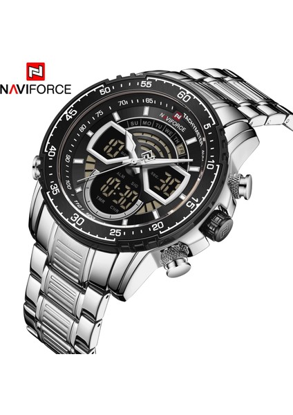 LX91892121 Naviforce 9189 Fonksiyonel Erkek Analog Dijital Saatler Su Geçirmez Alarm Lüks Kronograf Adam Izle (Yurt Dışından)