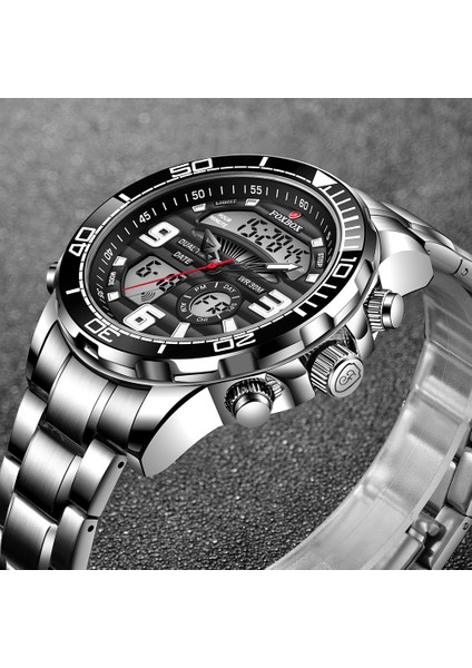 FB0007D Dijital Saat Lige Izle FB0007 Lüks Chronograph Erkek Spor Saatler Erkekler Su Geçirmez Erkekler Için Dijital Saatler Relogio Masculino (Yurt Dışından)