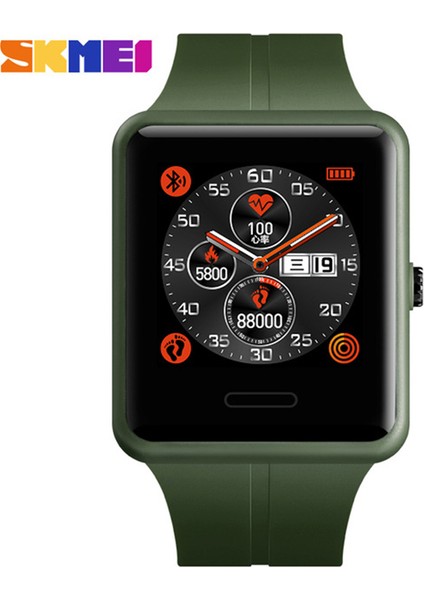 Yeşil Skmei 1525 Erkekler Için Akıllı Saatler Dijital Saat Bağlantısı Çok Fonksiyonlu 3bar Su Geçirmez Spor Saatler Geri Sayım Sayacı Nabız (Yurt Dışından)