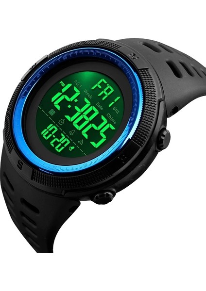 SKMB57011804 Skmei 1251 Erkekler Dijital Kol Saati Çok Fonksiyonlu Erkek Spor Izle 12/24 Saat LED Dijital 50 M Su Geçirmez Saatler (Yurt Dışından)