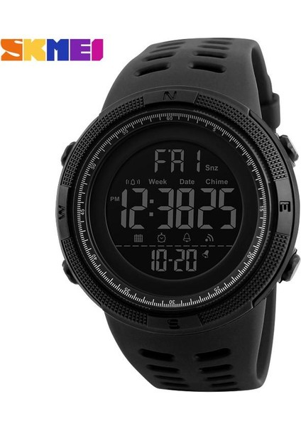 SKMB570128 Erkek Saat Skmei 1251 Çok Fonksiyonlu Kauçuk LED Dijital 50 M Su Geçirmez Saatler Adam Moda Işık Hafta Kron Izle (Yurt Dışından)