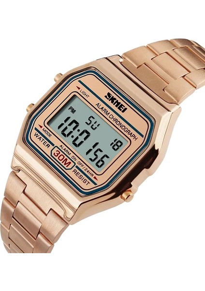 ASD131901 Skmei 1123 Moda Rahat Spor Izle Erkekler Paslanmaz Çelik Kayış LED Ekran Saatler 3bar Su Geçirmez Dijital Saat Reloj Hombre (Yurt Dışından) modelleri