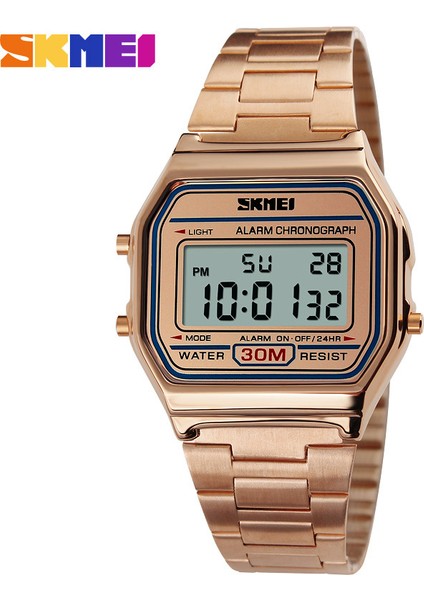 SKM9018 Spor Izle Skmei 1123 Erkekler LED Dijital Saat Moda Rahat Spor Skmei 1123 Saatler Paslanmaz Çelik Masculino Su Geçirmez Kol Saatleri (Yurt Dışından)