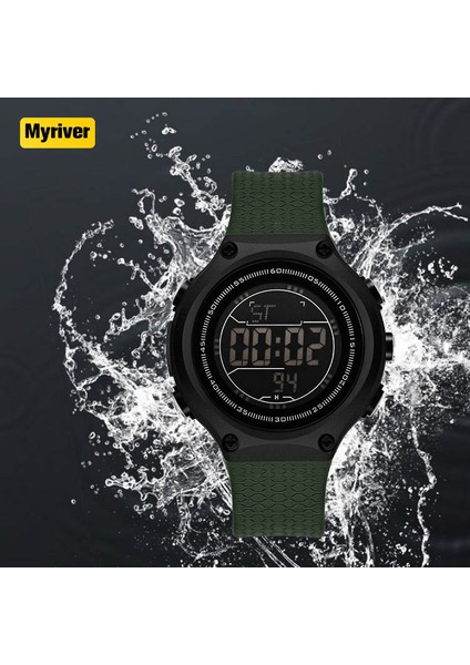 Tüm Dijital Spor Saat Myriver Moda Açık Çok Fonksiyonlu LED Dijital Ekran Spor Izle Erkekler Için Akıllı Su Geçirmez Spor Saatleri (Yurt Dışından)