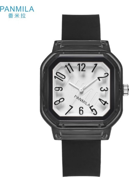 P0618L-ZZ1HHW Unisex Saatler Unisex Silikon Kayış Kız Izle Su Geçirmez Japonya Movt Silikon Deri Kayış Kuvars Izle (Yurt Dışından)