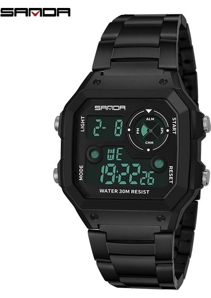 Beyaz Ismarlama Hip Hop Retro Altın Su Geçirmez Günlük Spor Dijital Saat Dış Mekan Saati (Yurt Dışından) modelleri