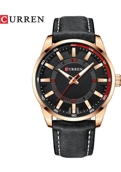 KRED22202111 Curren 8390 Modern Kuvars Saatler Erkekler Için Analog Su Geçirmez Relojes Lüks Izle Erkek Deri (Yurt Dışından)
