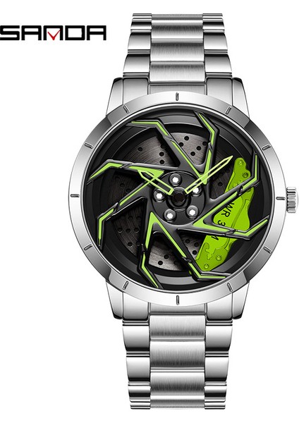 Mavi Kırmızı Katı Çelik Kemer Sanda P1088 Sıcak Satış Katı Çelik Kemer Dönen Araba Tekerleği Kadran Modelleri Erkek Premium Kuvars Izle Moda Rahat Erkek Saat (Yurt Dışından) fiyatları