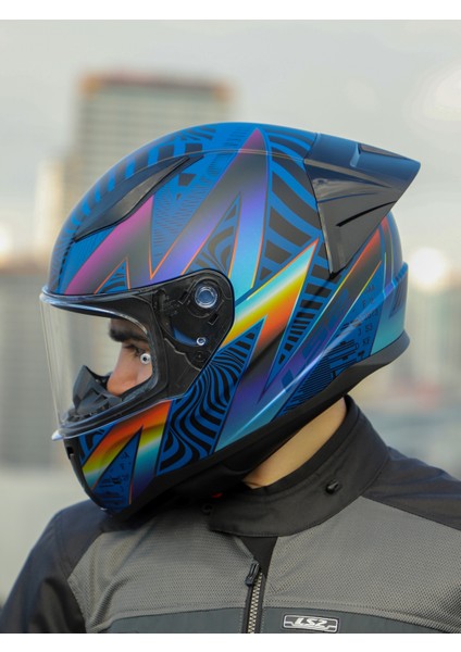 Rapıd 2 Race Optık Mat Mavi-Mor Kask