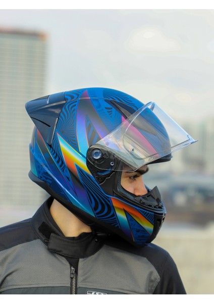 Rapıd 2 Race Optık Mat Mavi-Mor Kask