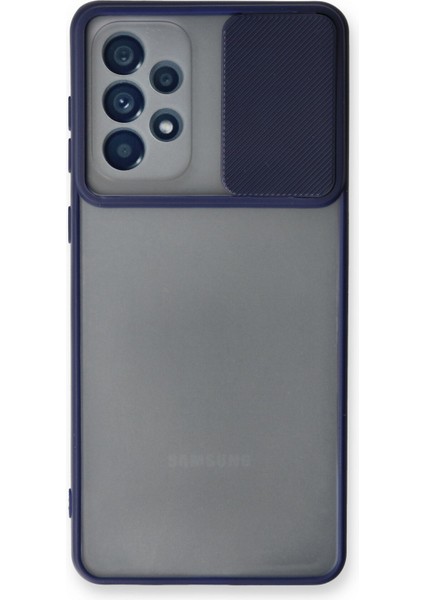 Samsung Galaxy A33 5g Kılıf Palm Buzlu Kamera Sürgülü Silikon - Lacivert 300099