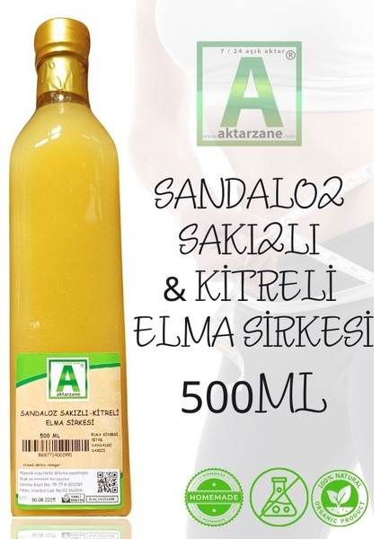 Sandaloz Sakızlı Kitreli Elma Sirkesi - 500ML