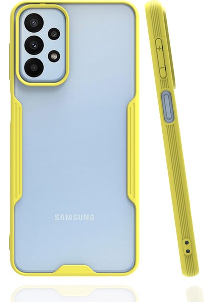 Samsung Galaxy A23 4g Kılıf Platin Silikon - Sarı 300099