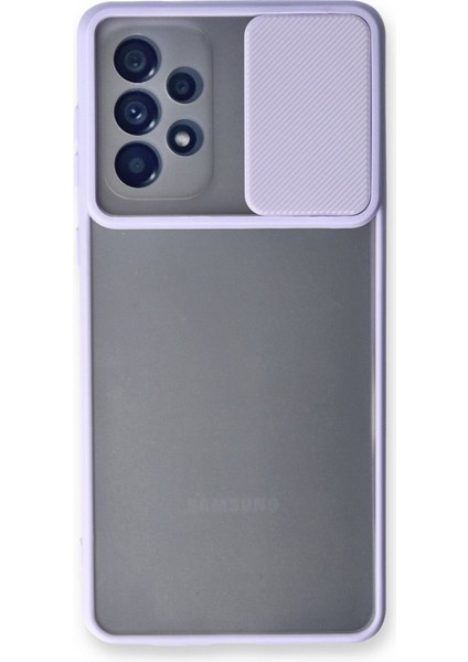 Samsung Galaxy A53 5g Kılıf Palm Buzlu Kamera Sürgülü Silikon - Lila 300099