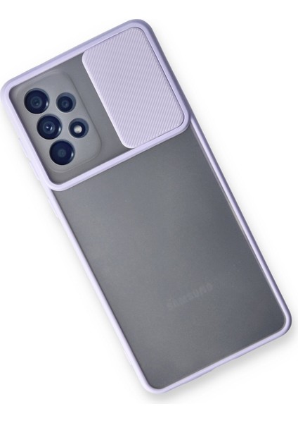 Samsung Galaxy A53 5g Kılıf Palm Buzlu Kamera Sürgülü Silikon - Lila 300099