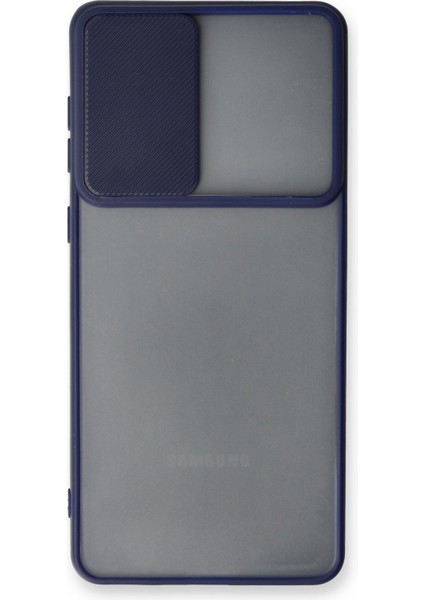 Samsung Galaxy A53 5g Kılıf Palm Buzlu Kamera Sürgülü Silikon - Lacivert 300099