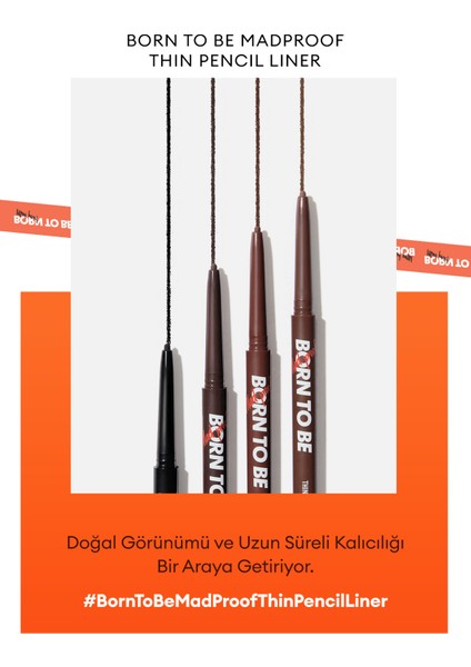 Suya Dayanıklı, İnce Uçlu Jel Göz Kalemi A'PIEU Born To Be Madproof Thin Pencil Liner (No.01)