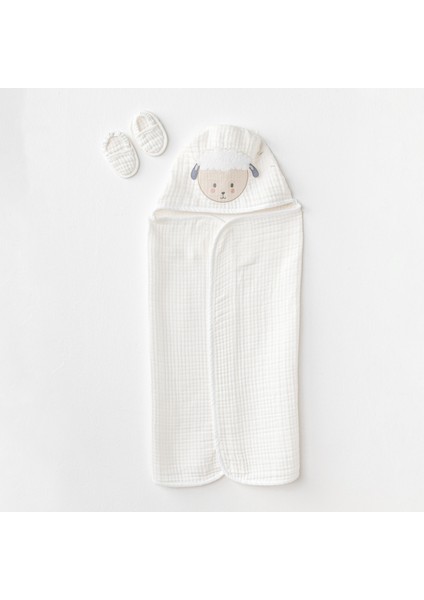 Bebek Havlu Set Towel Set 80X80 Muslin Gıft Set AC24617