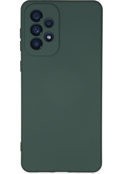 Samsung Galaxy A23 4g Kılıf Nano Içi Kadife Silikon - Koyu Yeşil 300099