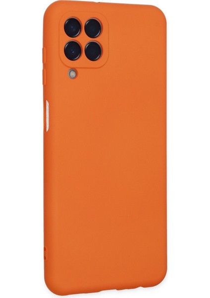 Samsung Galaxy M33 Kılıf Nano Içi Kadife Silikon - Turuncu 300099