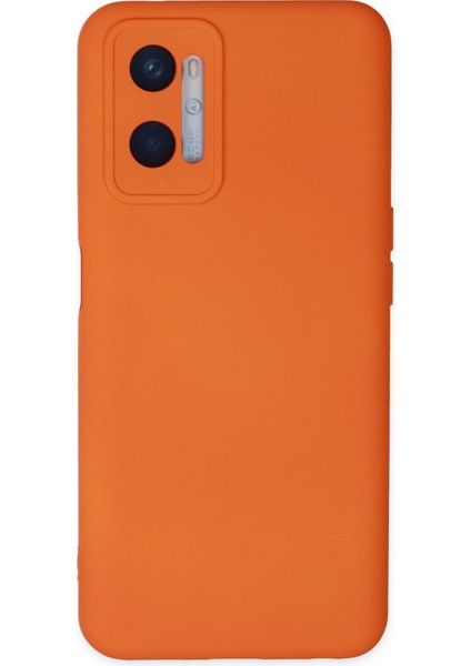 Oppo A96 Kılıf Nano Içi Kadife Silikon - Turuncu 300099