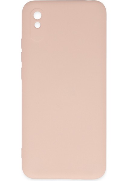 Xiaomi Redmi 9A Kılıf Nano Içi Kadife Silikon - Pudra 300099