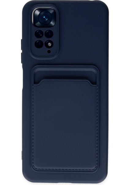 Xiaomi Redmi Note 11 Pro Kılıf Kelvin Kartvizitli Silikon - Lacivert 300099