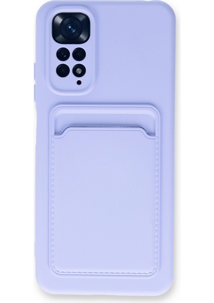 Xiaomi Redmi Note 11S Kılıf Kelvin Kartvizitli Silikon - Lila 300099