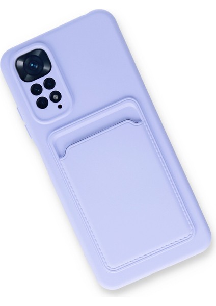 Xiaomi Redmi Note 11S Kılıf Kelvin Kartvizitli Silikon - Lila 300099