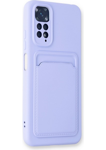 Xiaomi Redmi Note 11S Kılıf Kelvin Kartvizitli Silikon - Lila 300099