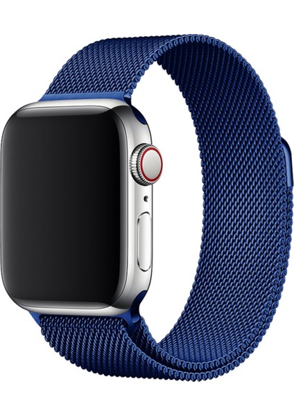 Apple Watch Ultra 49MM Metal Mıknatıslı Kordon - Mavi