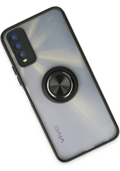 Vivo Y20 Kılıf Montreal Yüzüklü Silikon Kapak - Siyah 300099 fiyatları