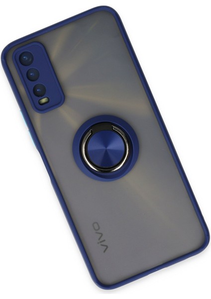 Vivo Y11S Kılıf Montreal Yüzüklü Silikon Kapak - Lacivert 300099 fiyatları