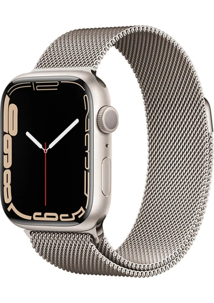 Happycase Apple Watch 41MM Metal Mıknatıslı Kordon - Gümüş