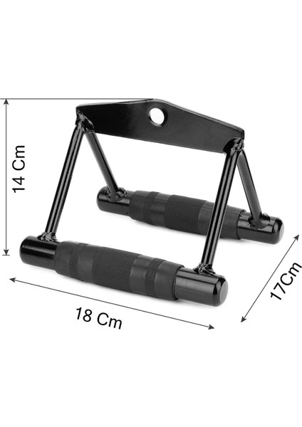 V Bar - Rowing Bar - Lat Bar - One Handle Bar x2 - Rope Halat Biceps / Triceps Aparat Seti 6li-set