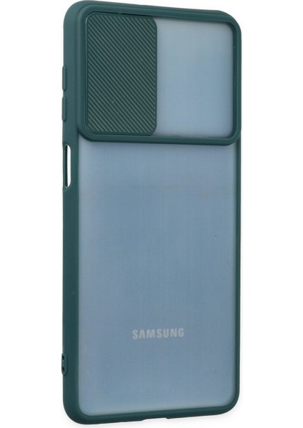 Samsung Galaxy M52 5g Kılıf Palm Buzlu Kamera Sürgülü Silikon - Yeşil 300099 fiyatları