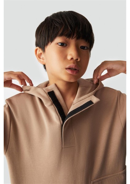Erkek Çocuk Shapes Kapşonlu Sweat