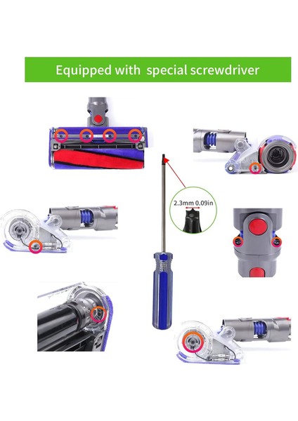 Tetik Anahtarı Düğmesi Dyson V10 V11 SV12 SV14 Elektrikli Süpürge Kırmızı Anahtarı Düğmesi Yedek Parça Kiti (Yurt Dışından)